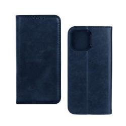 Capa Flip de Couro com Bolso Interno para Apple iPhone 13 Pro Max Azul Capa Flip de Couro com Bolso Interno para Apple iPhone 13 Pro Max Azul